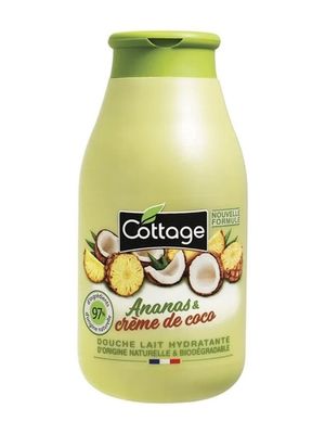 COTTAGE. Молочко для душа увлажняющее АНАНАС & КОКОС / Moisturizing Shower Milk - Pineapple & Coconut cream 250 мл