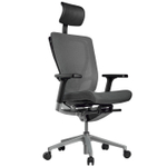 Кресло эргономичное SCHAIRS AEON-М01S база silver, каркас silver, сетка IR05GY /ткань T01GY серая