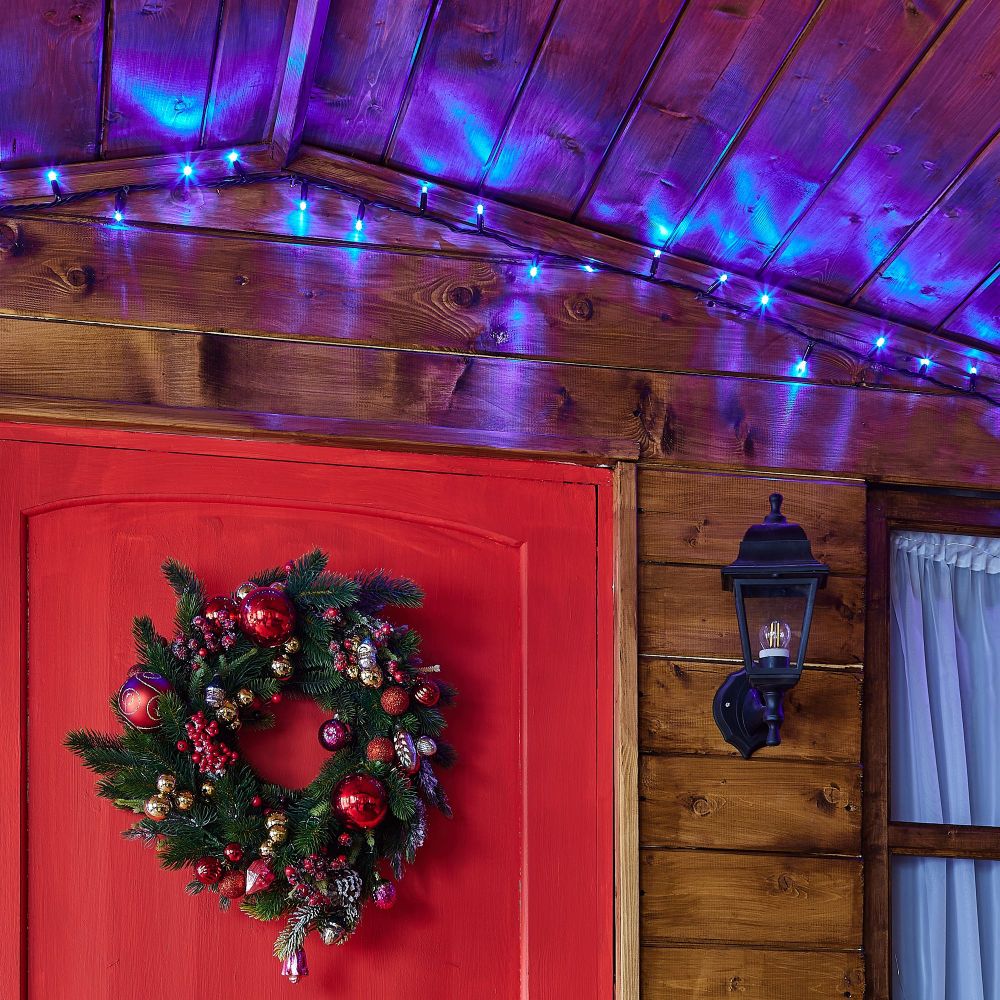 ULD-S1000-120-TBK BLUE IP67 Гирлянда светодиодная с эффектом мерцания. 10м. Соединяемая. 120 светодиодов. Синий свет. Провод черный. TM Uniel.