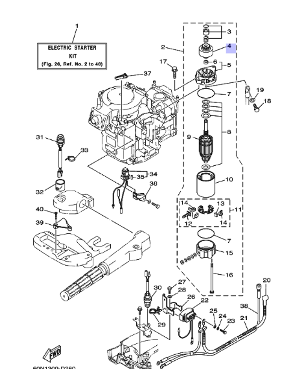 Бендикс Yamaha 25/30лс (689818071200)