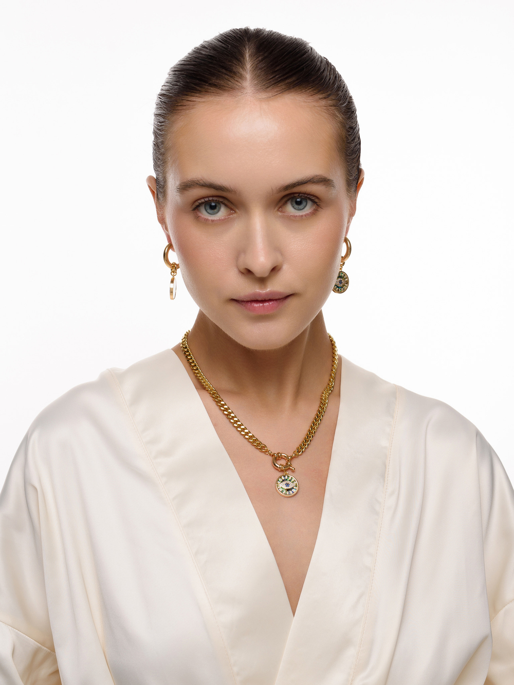 Серьги "Eye" Gold