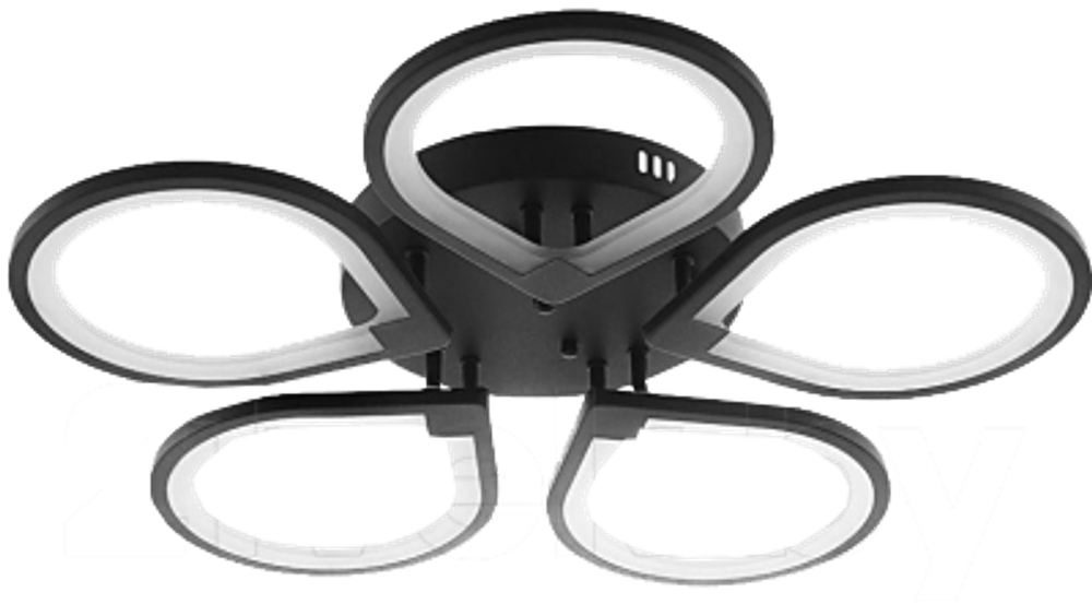 Люстра MX10029/5, черная, 130W, LM3000, 650*75 мм