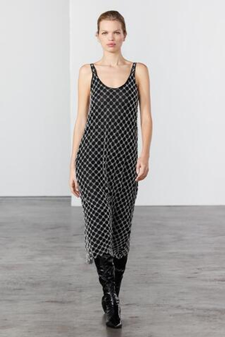 ZARA ПЛАТЬЕ МИДИ СО СТРАЗАМИ, ЧЕРНЫЙ