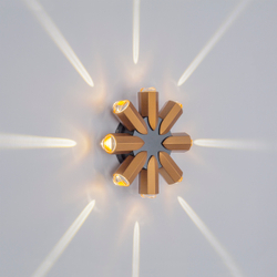 380683 Светильник DITO 8х1W LED 880LM G ЧЕРНЫЙ/ЗОЛОТО 4000K