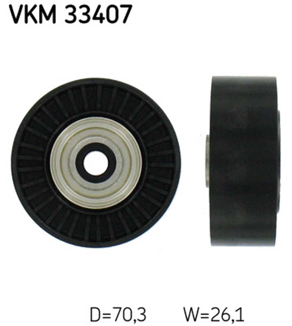 SKF - VKM33407-SKF - Deflection/Guide Pulley, V-ribbed belt - Povrat artikla narucenog iz Njemacke nije moguc.