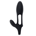 Черная насадка на пенис с вибрацией Nautilus (Цвет: черный)