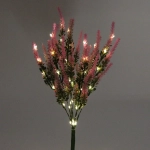 Светильник на солн.батарее (фигура на спице с подсветкой) «Лаванда» 73см, Розовый (свечение тепл.белый)