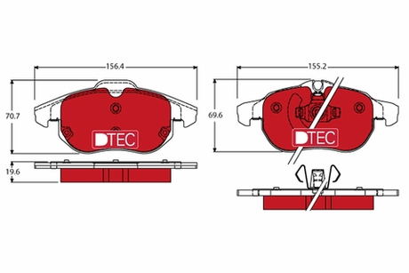 TRW - GDB1613DTE-TRW - Brake Pad Set, disc brake