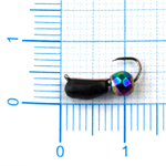 Мормышка Владимирская 375 "Гвоздик с кристаллом хамелеон", с коронкой, 3мм, 0.8гр (15шт/уп)