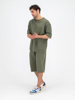 Костюм хлопковый с шортами. Хаки