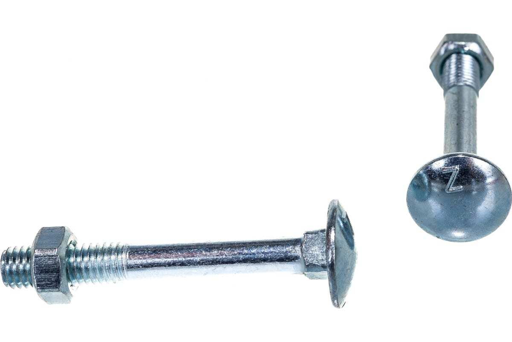 БОЛТ МЕБЕЛЬНЫЙ ELEMENT DIN603 С ГАЙКОЙ ОЦИНК 8Х60 4ШТ 2137