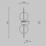 Бра Maytoni Double Moon MOD478WL-L8B3K