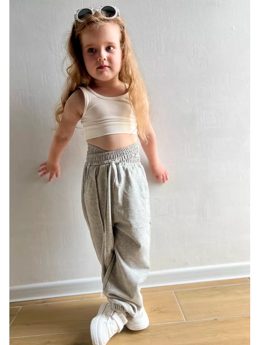 Брюки спортивные с двойной талией