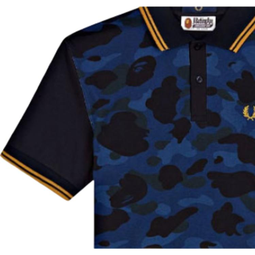 A Bathing Ape X Fred Perry Polo Shirt синий