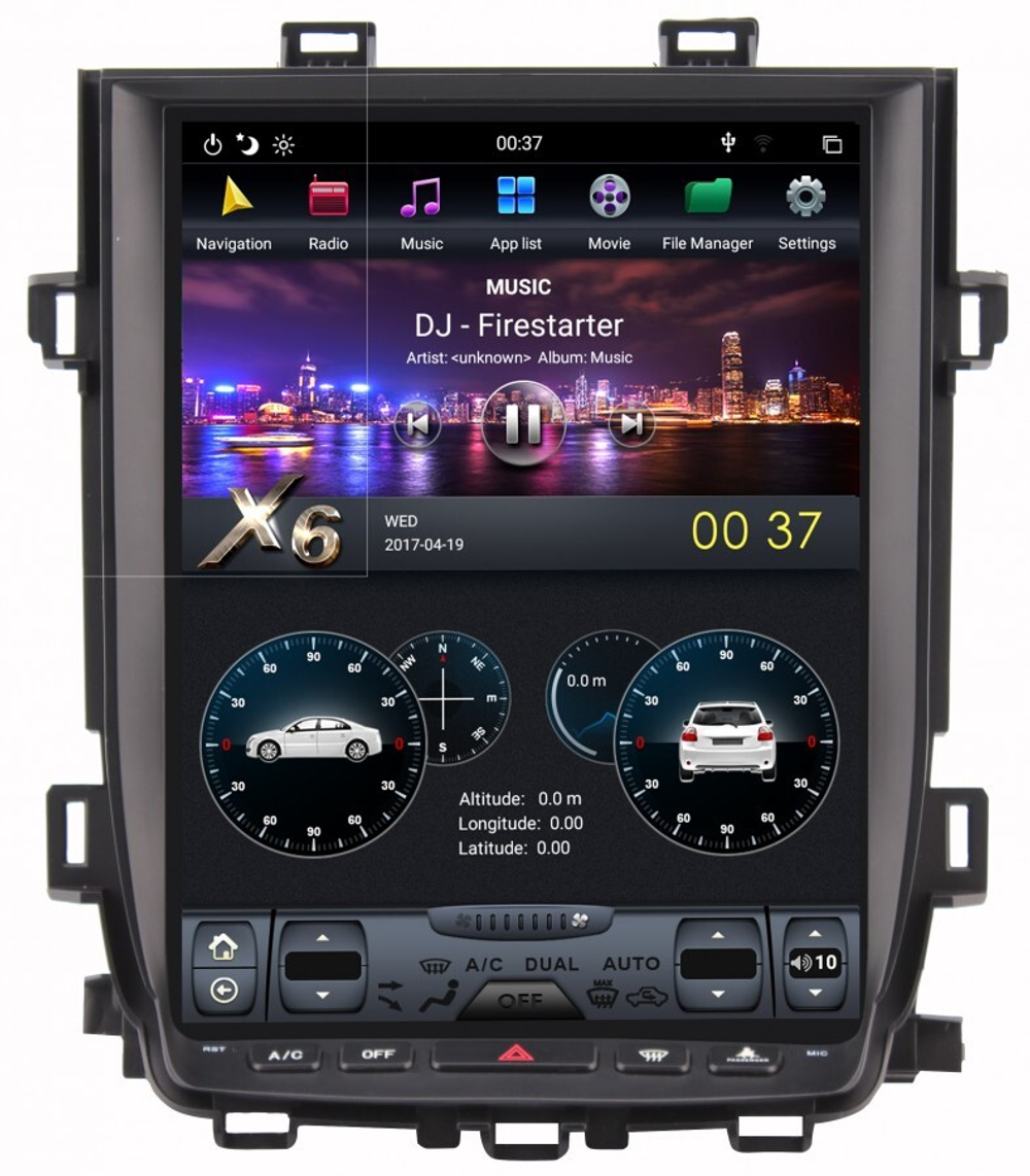 Магнитола для Toyota Alphard H20, Vellfire 2008-2014 (с JBL и 360) - Carmedia ZF-1269H-Q6 с вертикальным 13" монитором в стиле "Тесла" на Android 11, 8/128Гб, CarPlay, 4G SIM-слот