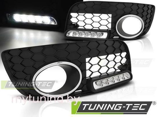 Дневные ходовые огни для Volkswagen Golf V GTI (03-09) Chrome с ПТФ