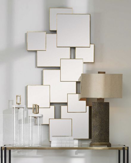 Золотое зеркальное панно "Сорен"