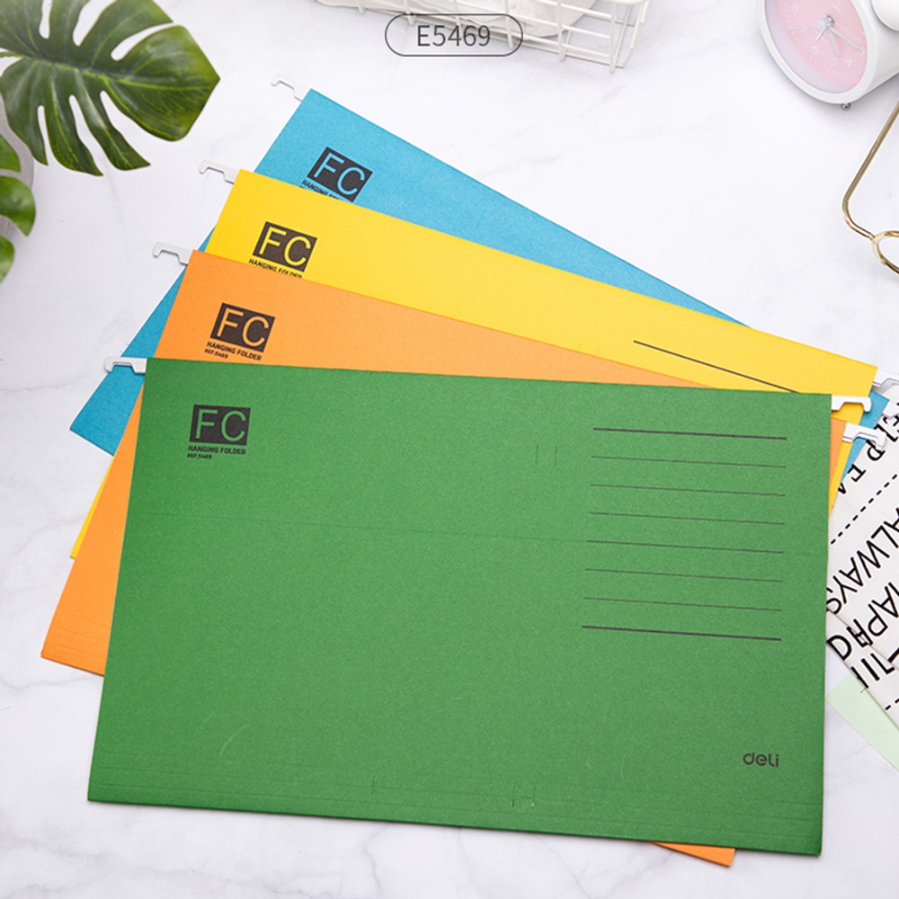 Папка подвесная Deli, А4+, ассорти