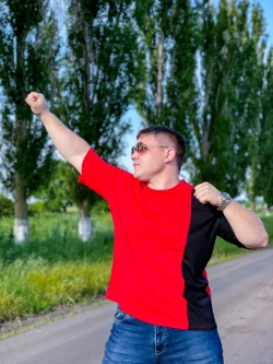 Футболка двухцветная базовая