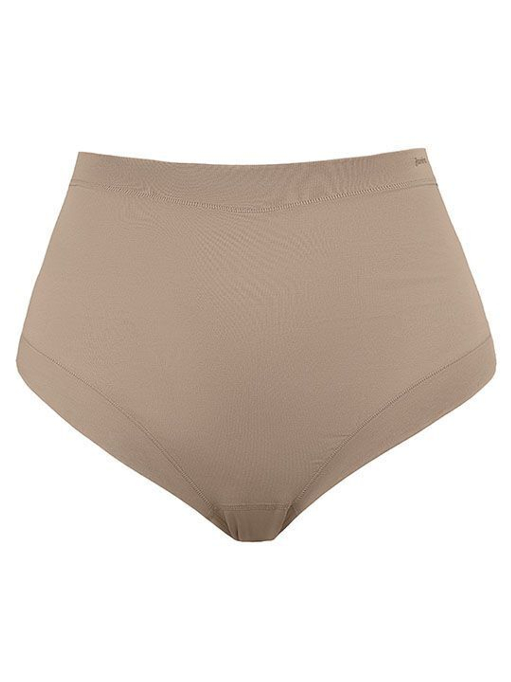 Набор из 2 хлопковых высоких +size трусиков-слип Esencial (Размер: XXXL) (Цвет: карамель (темно-бежевый))