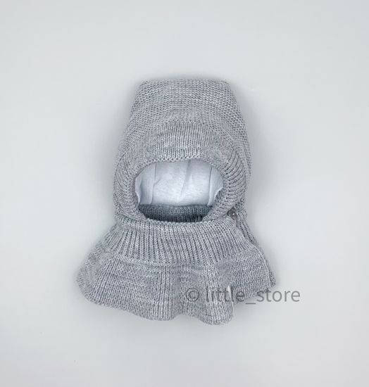 Шапка-шлем зимняя "Непоседа" серая