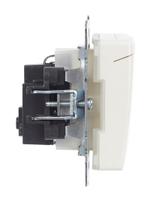 BRITE Розетка 1-местная с заземлением с защитными шторками и крышкой 16А IP44 РСбш10-3-44-БрЖ жемчуг IEK