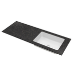 Столешница из натурального мрамора с интегрированной раковиной VWTB-4LX140VB-R,правая,черный Версаче