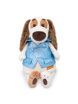 Мягкая игрушка Бартоломей в голубой жилетке 33см