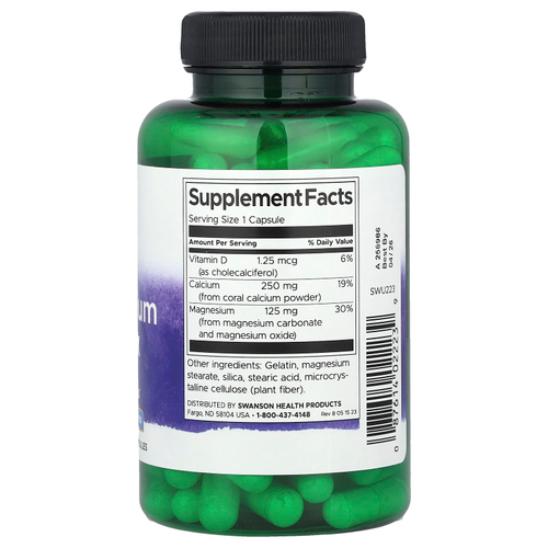 Swanson, Коралловый комплекс кальция, 90 капсул