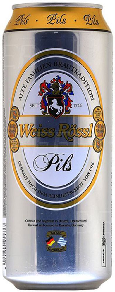 Пиво Вайсс Рёссл Пилс / Weiss Rossl Pils 0.5л - банка