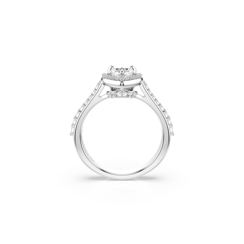 UNA:RING HRT WHITE/RHS 52