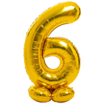 Шар фольгированный Цифра 6 165 см (Золотой)