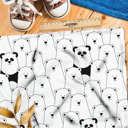 Ткань мембрана толпа белых мишек