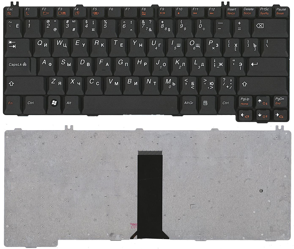 Клавиатура для ноутбука Lenovo Ideapad 3000 C100 C200 N100 N200 N220 N440 N500 V100 V200 Y500 черная