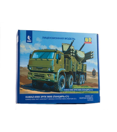 Сборная модель AVD КАМАЗ-6560 ЗРПК 96К6 (Панцирь-С1), 1/43