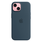 Силиконовый чехол с поддержкой MagSafe Apple Silicone Case для iPhone 15, Storm Blue (Штормовое небо)