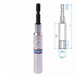 KING TONY (76C1109M) Головка для шуруповерта шестигранная 1/4", 9 мм, L = 110 мм