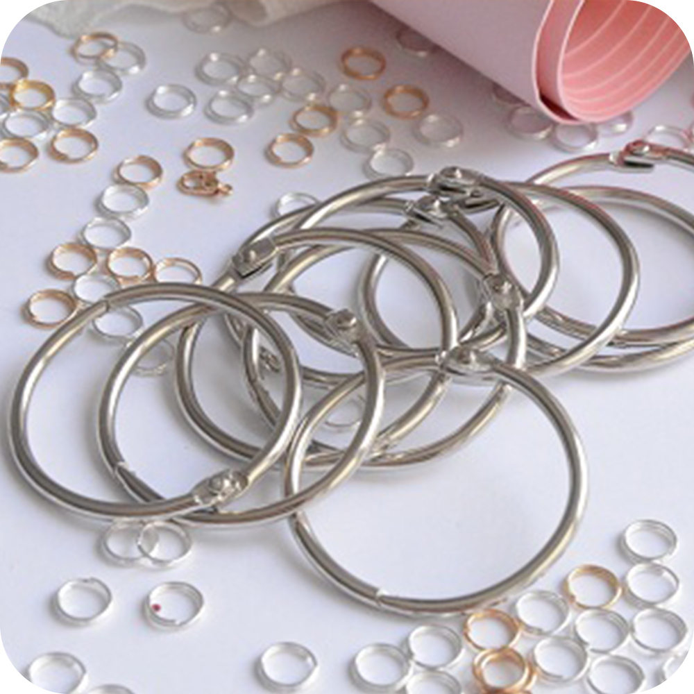 Кольца для творчества (для фотоальбомов) "Серебро"; набор 2 шт., d=5,5 см