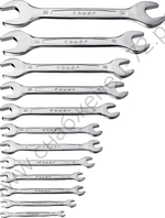 ЗУБР 12 шт, 6 - 32 мм, набор рожковых гаечных ключей, Профессионал (27011-H12)