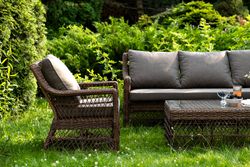 "Гранд Латте" лаунж-зона из искусственного ротанга, цвет коричневый