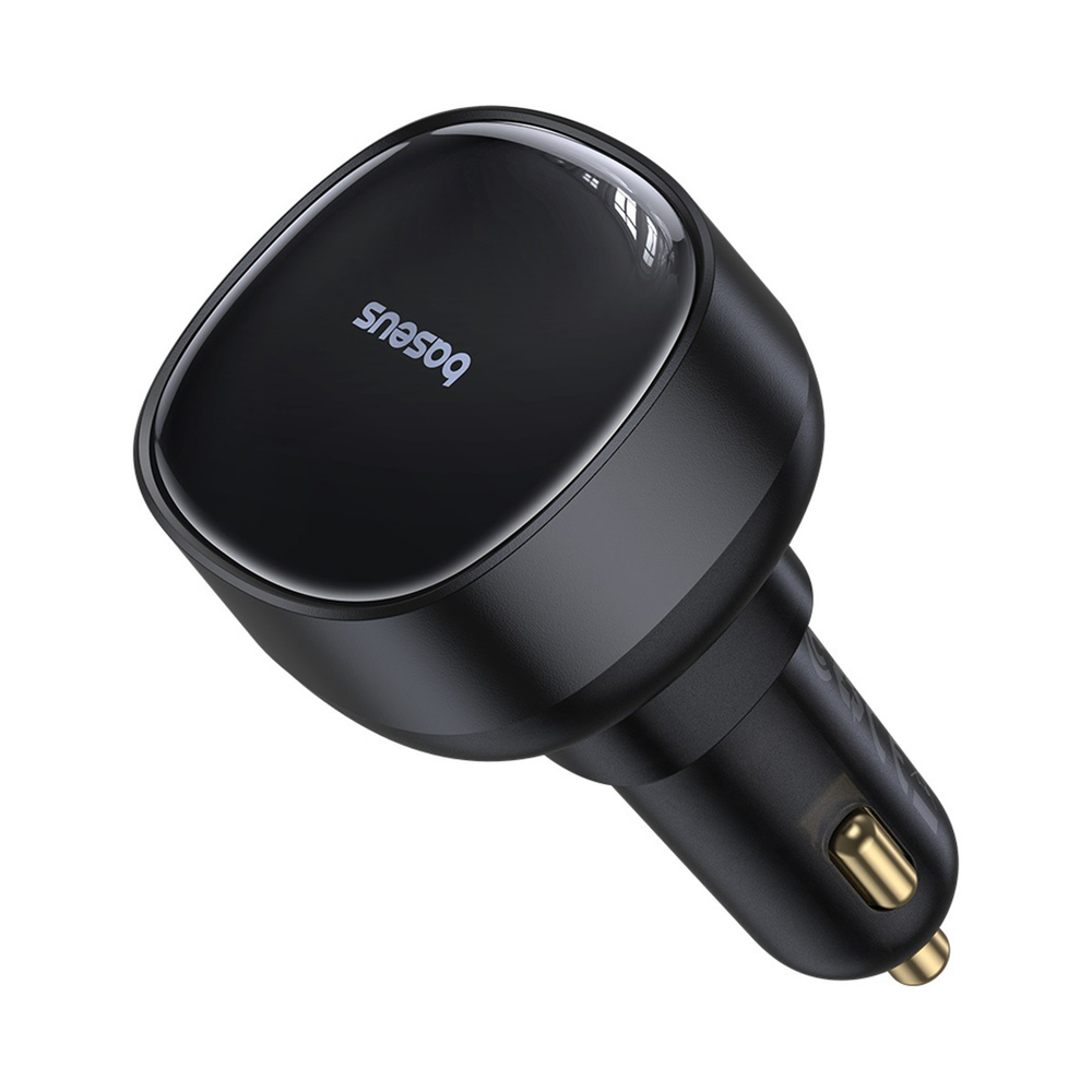 Автомобильная зарядка Baseus Enjoyment Pro U+Retractable Type-C Cable 60W