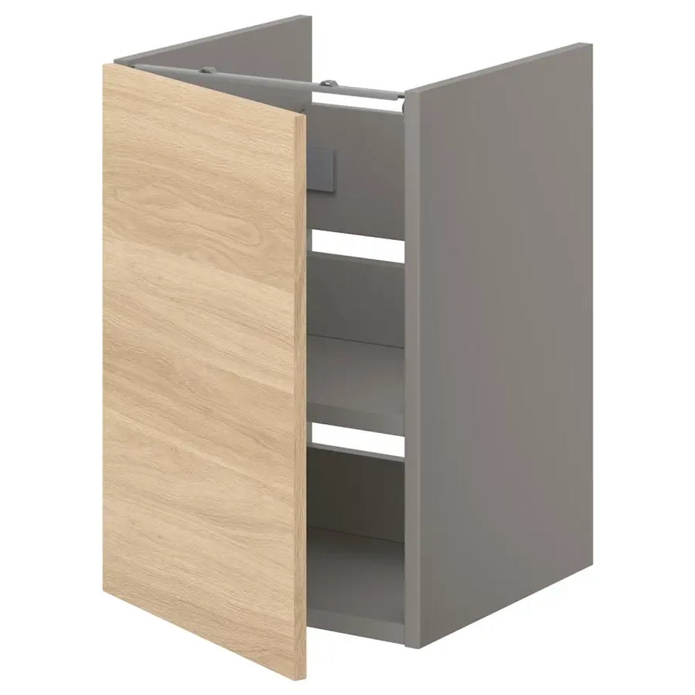 Тумба под умывальник - ENHET  IKEA/ ЭНХЕТ ИКЕА, 40x40x60 см, бежевый/серый