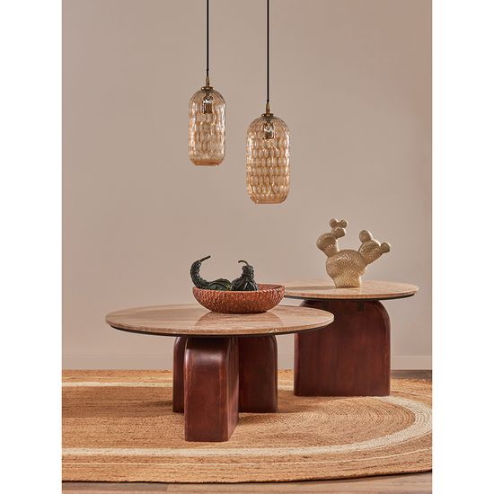 Столик журнальный torhill, 120х50 см, бежевый/орех