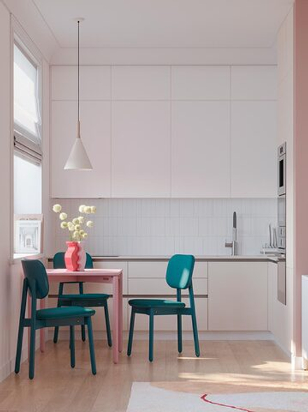 Стол обеденный LATITUDE Saga, 75х75 см, розовый