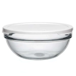 Салатник 172 мм закал. с белой крышкой ШЕФС
