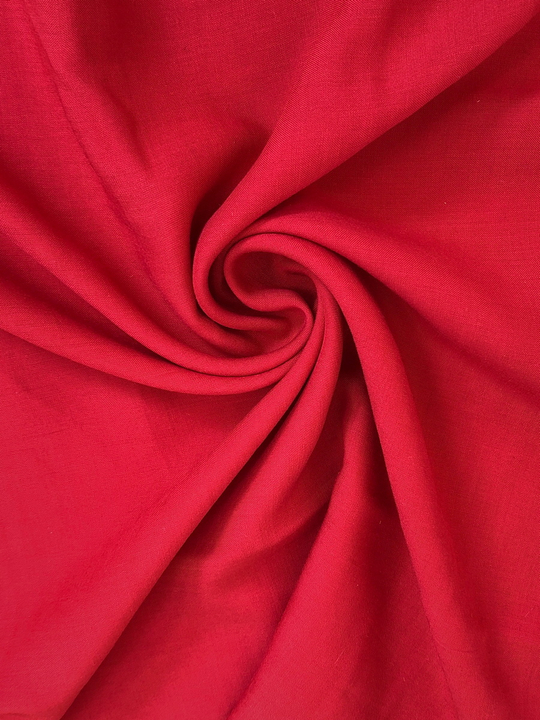 штапель однотонный, красный