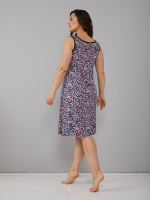 Платье П-012/темносиняя-полянка