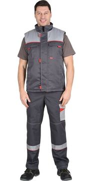 Жилет утепленный "Сириус-Фаворит" (т.серый/с.серый)