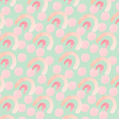 Акварельный абстрактный бесшовный паттерн на зелёном