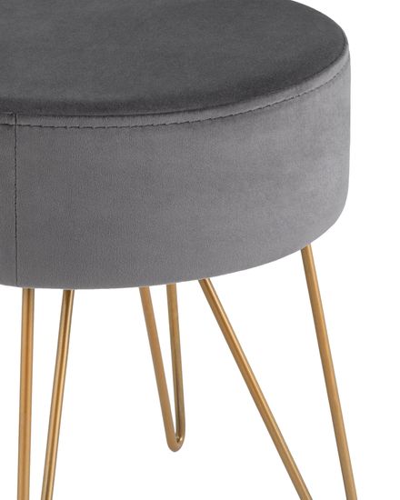 Пуф Спейси велюр серый